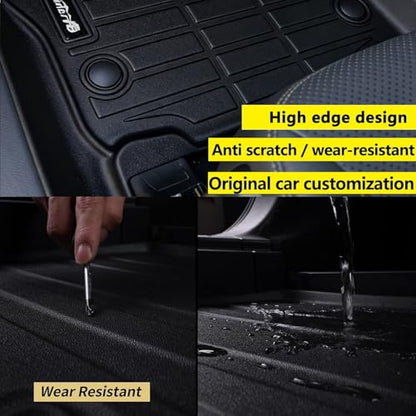 Floor Mats for 2017-2026 Chrysler Pacifica(Hybrid Models) Fit 7 and 8 Passenger Model with Cargo Liners,TPE All Weather Protection Car Full Set Mats for Pacifica - size: set（Hybrid）