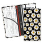 Leather Car Registration and Insurance Card Holder, Cute Car Accessories Vehicle Glove Box Car Organizer for Documents, Cards, License Cute Black Daisy Flower - color: Cute Black Daisy Flower