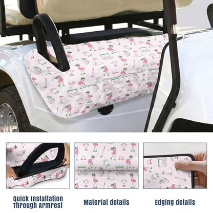 Golf Cart Seat Covers Golf Cart Seat Towel Blanket Group - color: Pink golf 4 Pockets B