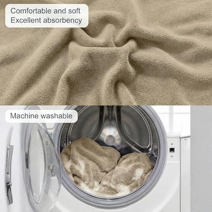 Car Seat Towel Cover, 2 Pack Universal Front Seat Protector for Cars, SUVs and Trucks, Sweat Towel Car Seat Cover for Gym, Yoga, Swimming, Pets and Family Travel, Beige - color: Beige