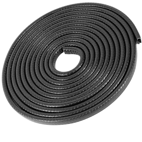 Car Door Edge Guards 64Ft(20M) Universal Rubber U Shape Edge Trim Car Door Protector Edge Guards Rubber Seal Protector for Most Car Rucks SUV Installation, No Glue Required, Black - color: Black, size: 64 ft