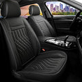 Car Seat Covers 2 PCS Front Seats, Waterproof Napa Leather Automotive Seat Protector for Cars SUV Truck Sedan, Universal Anti-Slip Car Seat Cushion Interior Accessories, Black