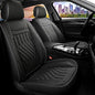 Car Seat Covers 2 PCS Front Seats, Waterproof Napa Leather Automotive Seat Protector for Cars SUV Truck Sedan, Universal Anti-Slip Car Seat Cushion Interior Accessories, Black