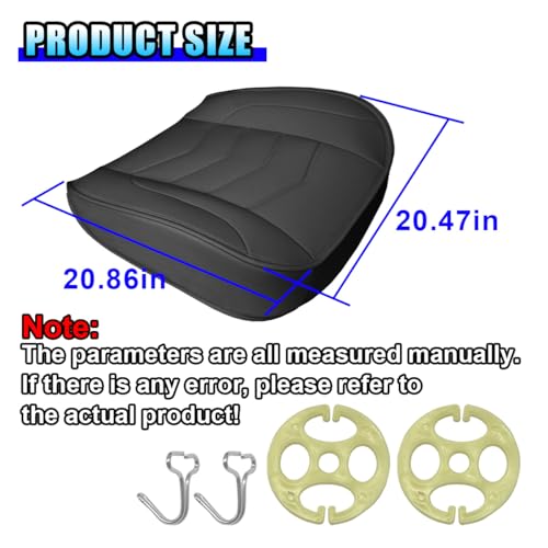 Luxury Faux Leather Car Seat Cover - Anti-Slip Waterproof Drive Seat Cushion Car Front Bottom Seat Cover with Storage Pocket - Universal Full Wrap Seats Protector for Cars SUV Trucks (Black) - color: Black