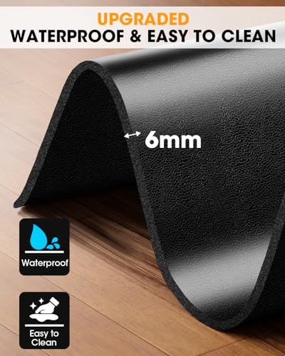 Stepwaver Walking Pad Mat for Carpet Floor, 102"x36", Treamill Mat for Hardwood Floors, High Density, 1/3 Thickness, Folable, Floor Protection for Bike, Elliptical, Treadmill - size: 102"L x 36"W x 0.2"Th