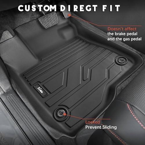 KARPAL Floor Mats for Honda CRV 2023 2024 2025 2026 (Include Hybrid), All Weather Protection TPE Floor Liners Accessories Car Mats, Front & 2nd Row & Trunk Mat (Upper Position)