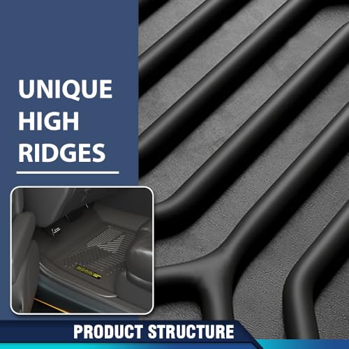 PIT66 TPE Floor Mats Compatible with 2014-2019 Toyota Corolla (Heavy Duty) 1st & 2nd Row All Weather Cover Protection Cargo Liners alfombras para carro - size: Fit Toyota Corolla 2014-2019 | 3PCS