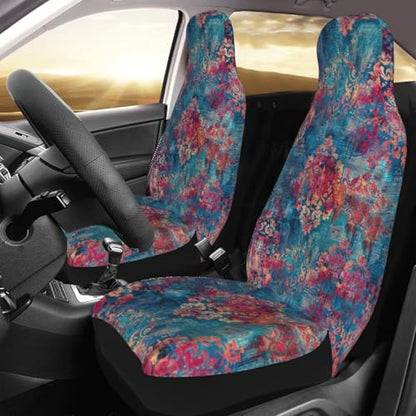 Stain Resistant Car Seat Cover Boho Aztec Bucket Seat Covers Non-Slip Seat Protector Cloth Seats, Van, Truck, SUV, Sedan Modern Blue Seat Protector - color: Boho Aztec