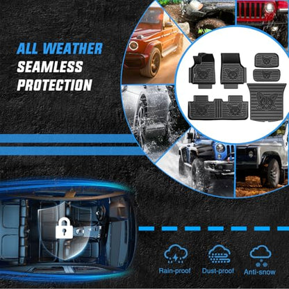 Nilight TPE Floor Mats & Cargo Mats Set for Tesla Model Y (5 Seat only) 2021 2022 2023 2024 2025 All Weather Custom Fit Heavy Duty Floor Liners - color: 2021-2025 Tesla Model Y 5 Seat Set