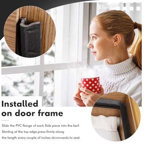 BBTO Weather Stripping Door Seal Exterior Weather Strip for Window V-Shaped Foam Kerf Garage Door Gap Blocker Soundproof Home Improvement Easy to Install(90 Feet,Black) - color: Black, size: 90 Feet