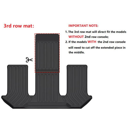 FREEMOTOR802 All Weather Floor Mats Compatible with 2024-2025 Mazda CX-90 6/7 Seats, Black 3D Molded TPE Car Auto Floor Carpets Liner Protector Front Rear Row 4PCS - size: For Mazda CX-90 6/7 Seats 2024-2025