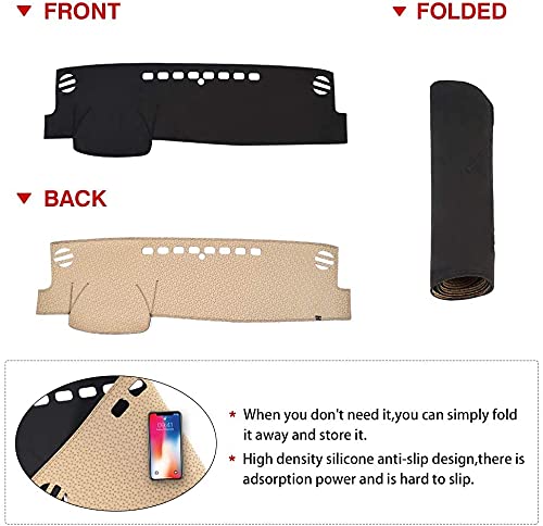 Autorder Dashboard Cover Mat for 2018-2022 2023 2024 Toyota Camry Accessories Dash Cover Flannel Dash Mat Sunshade Glare UV Rays Protector (Without HUD) - size: 2018-2024 Toyota Camry