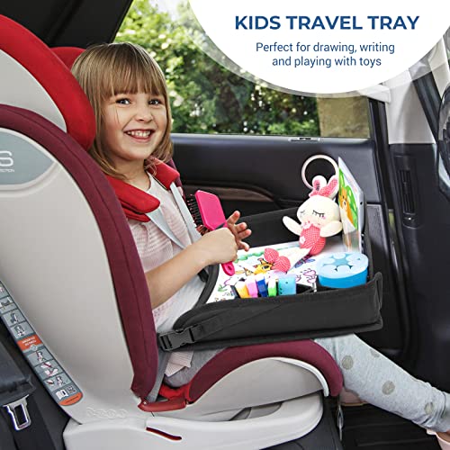COOLBEBE Kids Travel Tray for Toddler Car Seat, Lap Tray, Carseat Table Tray for Kids, Travel Tray for Airplane, Black - color: Black-1