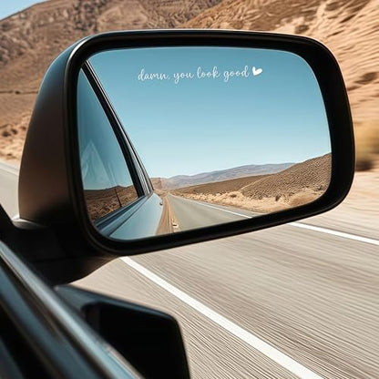 4 xYou Look Good Rear View Mirror Sticker,Rearview Mirror Decal,Car Accessories For Women,Motivational Stickers,Water Bottle Laptop Bumper Tumblers Sticker,Vanity Mirror Stickers,Car Window Decal