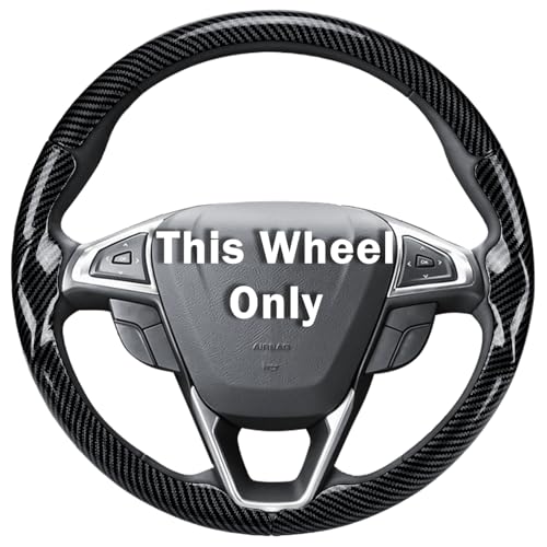 Steering Wheel Cover for Ford Fusion 2013-2020/ Edge 2015-2024 Steering Wheel Cover Protector Accessories (Glossy Black) - color: Glossy Black, size: For Fusion 2013-2020