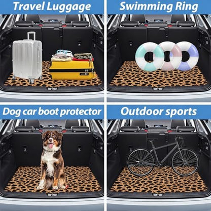 Automotive Floor Mats 5 Pcs, Universal Car Floor Mats, Leopard Print Cargo Liner, Car Accessory for SUVs/Sedan/Wagons, Durable Protective Mat, Trunk Liner for Families/Travel Enthusiasts - style: Bundle 6