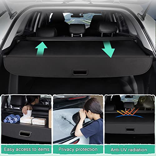 Powerty Cargo Cover for 2020-2024 2025 Subaru Outback Accessories Trunk Cover Retractable Trunk Shade Rear Cargo Cover for 2020-2025 Outback No Gap Black - size: 9) Subaru Outback | 2020-2025