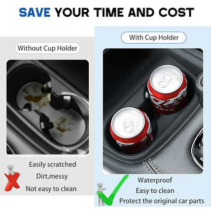 Cup Holder for Honda HRV/ZRV Accessories 2023 2024 2025 2026 Center Console Cup Holder Insert Silicone Cupholder Coaster Protector for HRV/ZRV Interior Black - size: for Honda HRV/ZRV 2023-2026