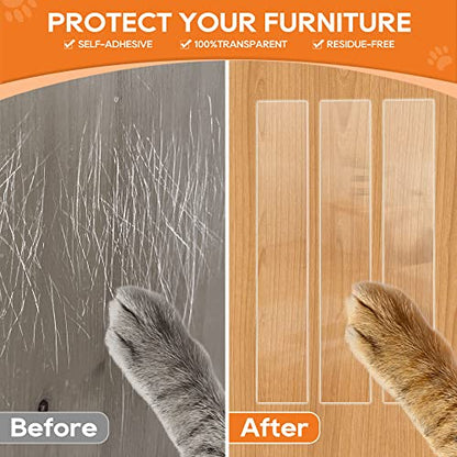 Door Protector from Dog Scratching, Window Sill Protector, Clear Sided Shield Protection Barrier Anti Cat, Dog Scratching, Slobbering, and Clawing Furniture, Glass, Car Door, Couch 4in x 3.3ft - size: 3.3ftX4in