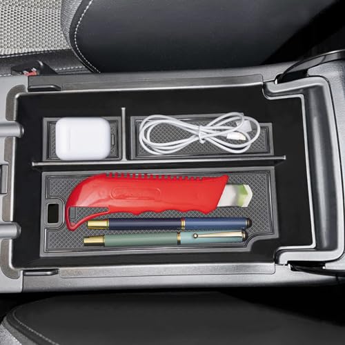 Center Console Organizer Tray Compatible with 2024 2025 2026 Subaru Impreza and Subaru Crosstrek Accessories ABS Material Insert Armrest Storage Box