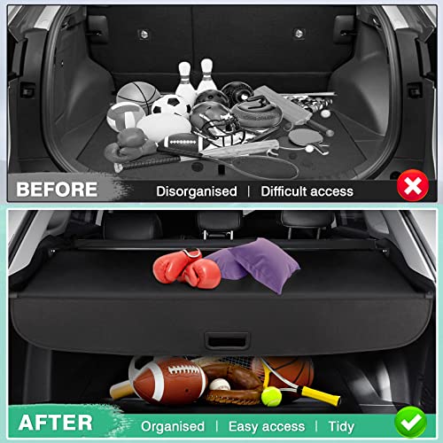 Powerty Cargo Cover for 2020-2024 2025 Subaru Outback Accessories Trunk Cover Retractable Trunk Shade Rear Cargo Cover for 2020-2025 Outback No Gap Black - size: 9) Subaru Outback | 2020-2025