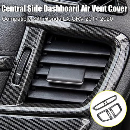 XITER 3pcs Central Front Side Air Condition Vent Outlet Trims for Honda CRV 2017 2018 2019 2020 2021 2022,Carbon Fiber - color: Carbon Fiber, size: 3PCS Air Vent Cover
