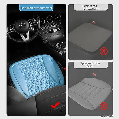Decompression Car Seat Cushion Breathable and Comfortable Driver Seat for Relieves Sedentary Pain and Fatigue Driving Available for Office and Home Use Blue Single