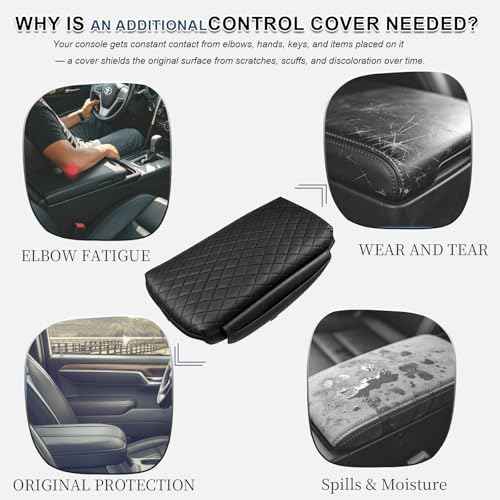 Center Console Cover for Toyota RAV4 2019-2023 2024 2025 Armrest Cover Center Console Pad Interior Accessories Car Armrest Seat Box Cover Protector with Pockets Storage Bag - size: Toyota RAV4 2019-2025