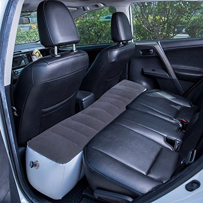 FMS Car Travel Inflatable Mattress Back Seat Gap Pad Air Bed Cushion Camping Air Couch Gray 51.18 * 10.63 * 14.57Inches - color: Grey