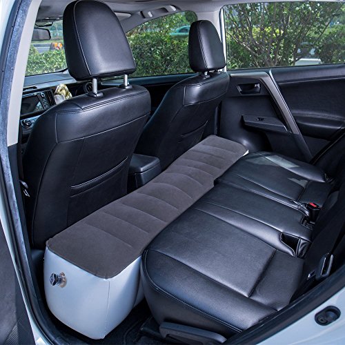 FMS Car Travel Inflatable Mattress Back Seat Gap Pad Air Bed Cushion Camping Air Couch Gray 51.18 * 10.63 * 14.57Inches - color: Grey