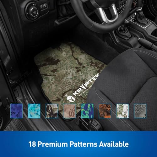 Coverking Universal Car Floor Mats Set of 2 (Front Driver and Passenger) Kryptek Transitional Brown Camo - All-Weather Protection for Mud, Rain, Spills, Non-Slip Backing, Fits Cars Trucks SUVs Jeeps - style: Kryptek Transitional Brown