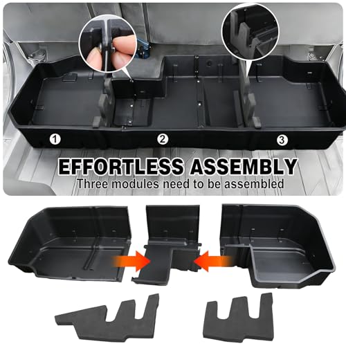 Under Seat Storage Box Fit for 2019-2026 Chevy Silverado/GMC Sierra 1500, 2020-2026 Silverado/Sierra 2500HD/3500HD, Double Cab & Crew Cab Underseat Organizer Accessories