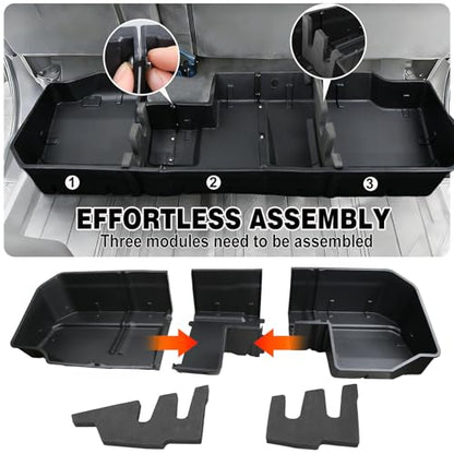 Under Seat Storage Box Fit for 2019-2026 Chevy Silverado/GMC Sierra 1500, 2020-2026 Silverado/Sierra 2500HD/3500HD, Double Cab & Crew Cab Underseat Organizer Accessories
