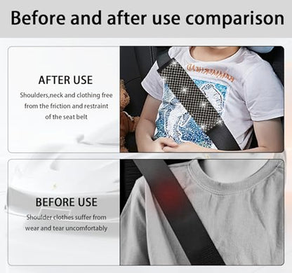 NBTEPEM 2 Pack Bling Car Seat Belt Covers, Diamond Seatbelt Shoulder Protection, Rhinestones Seat Belt Strap Cover Shoulder Pad, Universal Bling Car Interior Accessories Fit for Car/Truck/SUV(Black) - color: Black