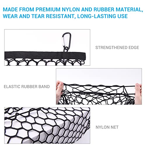 Truck Bed Cargo Net, Elastic Mesh Net Organizer Truck Bed Storage Net Organizer Envelope for Chevy Silverado & Ford F150/F250 Luggage Back Cargo (47x15.2 Inch)