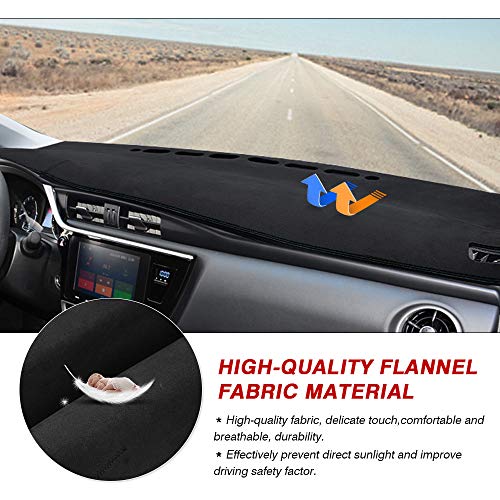 CARTIST Dashboard Cover Mat for 2014-2018 Toyota Corolla Accessories Dash Cover Flannel Dash Mat Sunshade Glare UV Rays Protector