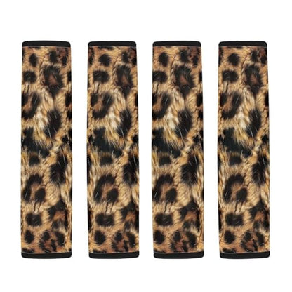 Dolyues Cheetah Print Seat Belt Covers Women Car Seat Straps Protector Trendy Car Accessories Universal Fit Most Car SUV and Truck - color: Cheetah Print Pattern