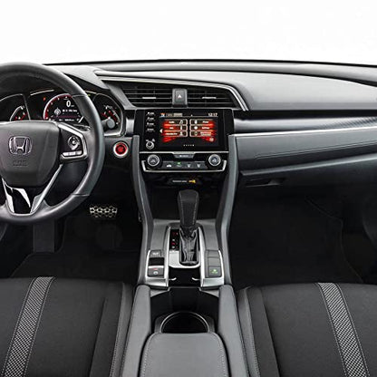 Auto Car Leather Gear Shift Knob Cover for Honda Civic 10th Gen 2021 2020 2019 2018 2017 2016 Accessories (E) - color: E