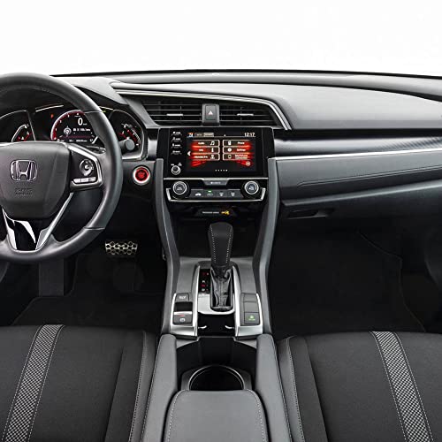 Auto Car Leather Gear Shift Knob Cover for Honda Civic 10th Gen 2021 2020 2019 2018 2017 2016 Accessories (E) - color: E