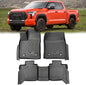 Floor Mats Custom for Toyota Tundra 2022-2026 (Only for CrewMax Cab), TPE Automotive All Weather Cover Protection Waterproof Black Floor Liner Front & Rear Row Full Set Car Mats, 3PCS - size: 3PCS (2Row), style: For 2022-2025 | Toyota Tundra (Only for Cre