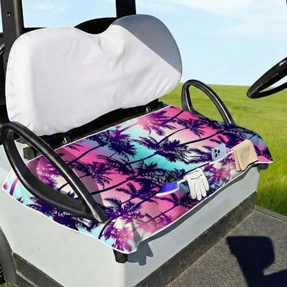Golf Cart Seat Covers Golf Cart Seat Towel Blanket Group - color: Palm Tree 4 Pockets