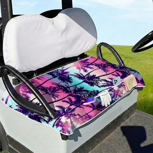 Golf Cart Seat Covers Golf Cart Seat Towel Blanket Group - color: Palm Tree 4 Pockets