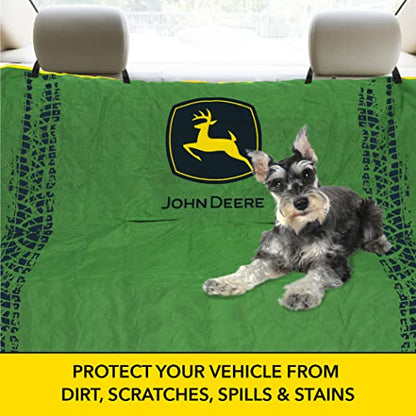 JOHN DEERE PET CAR SEAT COVER for DOGS & CATS. Licensed SEAT PROTECTOR for Construction, Tractors, John Deere Fans! Drive your PET in-style with the Pets First CARSEAT VEHICLE PROTECTOR