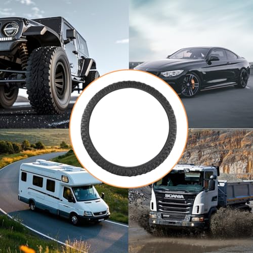 Car Elastic Stretch Steering Wheel Cover, 14.5-15" Breathable Ice Silk Anti-Slip Vehicle Steering Wheel Protector, Soft Auto Interior Decoration Accessories, Universal for Vehicles (Black)