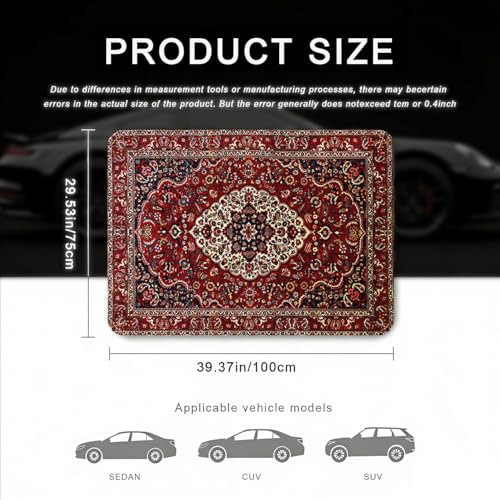 Car Trunk Mat - Universal Size 29" x 39", Bohemian Style Cargo Liner, Car Accessory for SUVs/Sedan/Wagons, Durable Protective Mat, Trunk Liner for Families/Travel Enthusiasts - style: Bohemian style-4