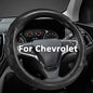 GIANT PANDA Steering Wheel Cover for Chevy Silverado - Car Steering Wheel Cover for Chevrolet Colorado Tahoe - Gray - color: A-Black+Gray