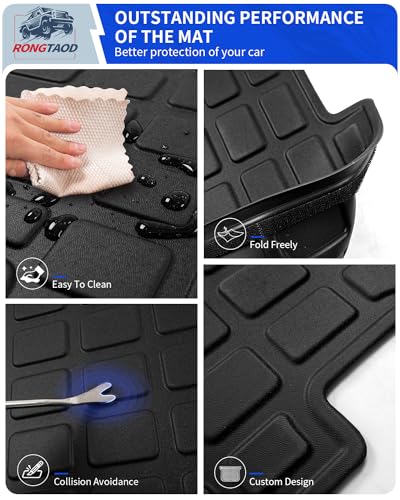 Rongtaod Back Seat Cover Protector Compatible with 2023 2024 2025 2026 Honda Pilot 7&8 Seats Back Seat Cover Kick Mats Trunk Mat Cargo Mat Cargo Liner Pilot Accessories (The 2nd Row Backrest Mats) - color: 23-26 2nd Row Kick Mats