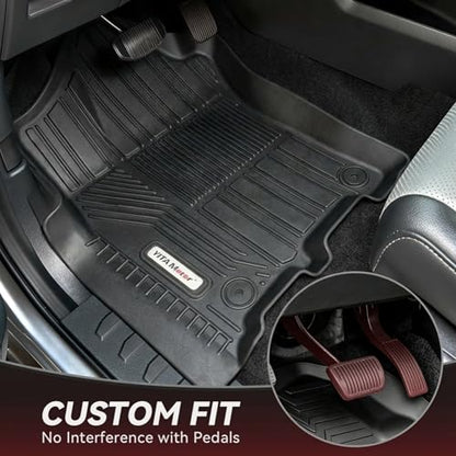 YITAMOTOR Floor Mats Fit for 2019-2025 2026 Ram 2500/3500 Crew Cab (Not for PTO KIT Models), TPE All Weather Dodge Ram 2500/3500 Floor Mats Include 1st & 2nd Row, Black - style: 2019-2025 Ram 2500/3500 Crew Cab