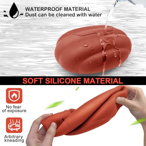 Car Tissue Holder, Silicone Tissue Box Napkin Holder with Adjustable Band,Universal Car Tissue Tube Organizer Perfect for Trucksr Armrest Box,Backseat Holder (Orange)