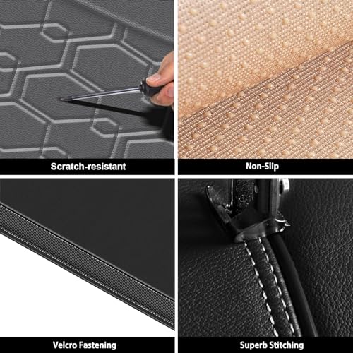 Fit for Subaru Outback Seat Covers 2007-2026 - Full Set Waterproof Leather Car Seat Covers Compatible Airbag（2 Row 5 Seat,Black & Grey） - color: #054 Black&Grey, size: 1.Outback 2007-2026-5 seat covers full set